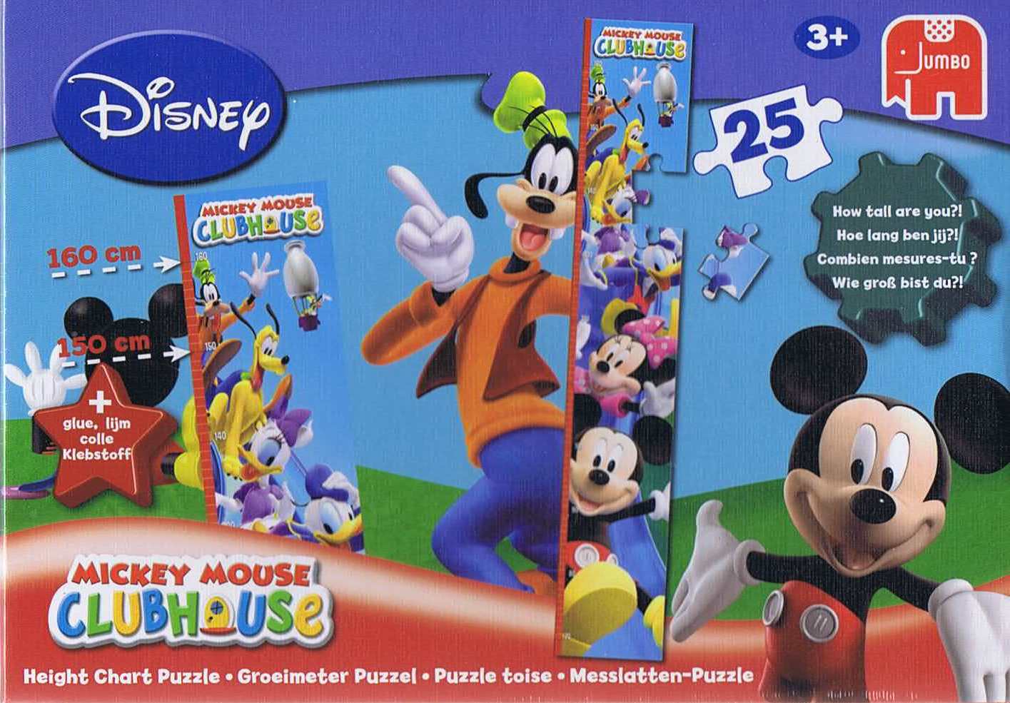 Mickey Mouse clubhouse - Børne Højde måler, 25 brikker